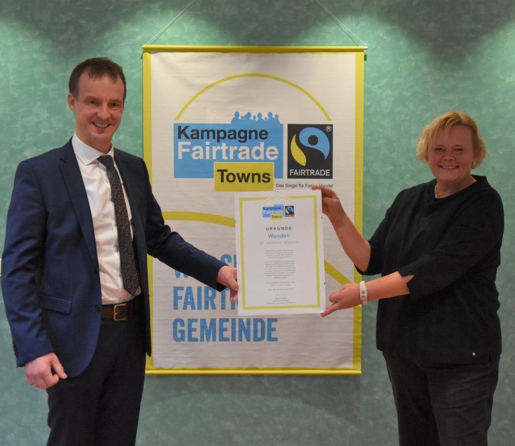 Seit dem 16. November 2020 ist Wenden offiziell als Fairtrade-Gemeinde ausgezeichnet.